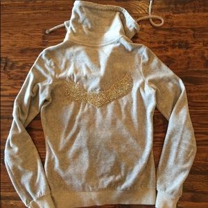 Light Gray Crushed Velvet Twisted Heart jumpsuit